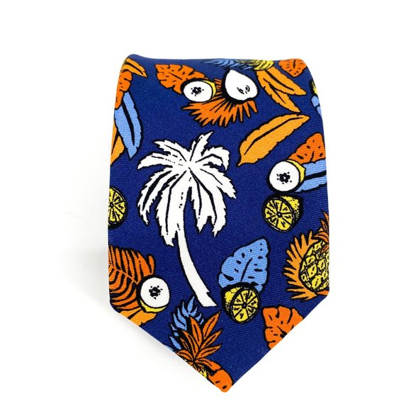 TED BAKER London Palm & Fruit Silk Print Tie NWOT - Picture 16 of 16